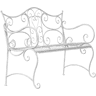 Banco de jardín Tara Metal Blanco antiguo 47X113X89 cm
