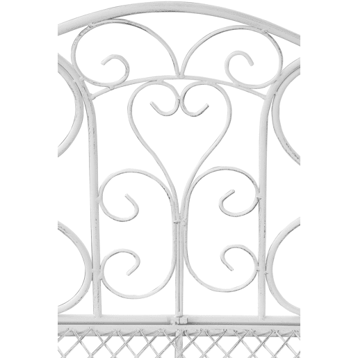 Banco de jardín Tara Metal Blanco antiguo 47X113X89 cm