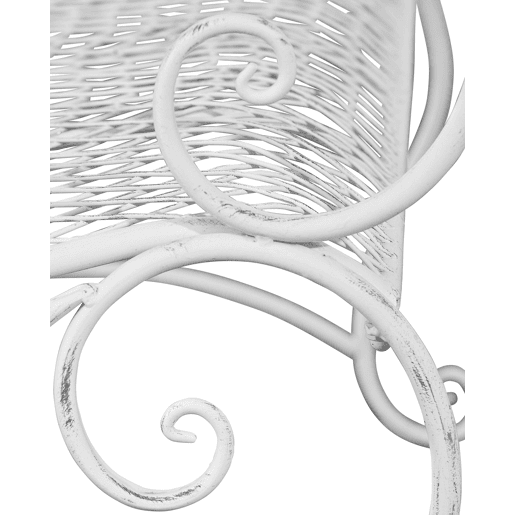 Banco de jardín Tara Metal Blanco antiguo 47X113X89 cm