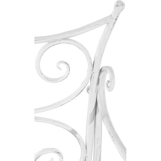 Banco de jardín Tara Metal Blanco antiguo 47X113X89 cm