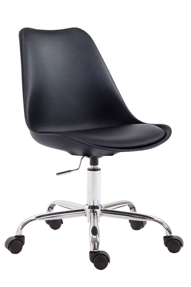Silla de oficina toulouse con estructura de plástico negro 54x48x81 cm