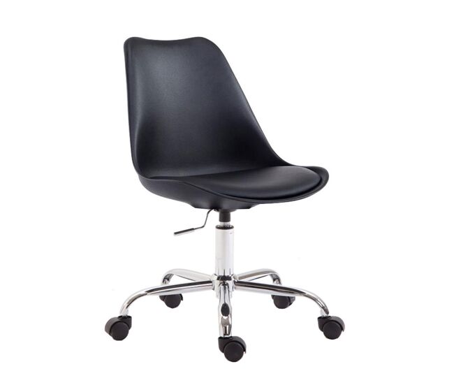 Silla de oficina toulouse con estructura de plástico negro 54x48x81 cm