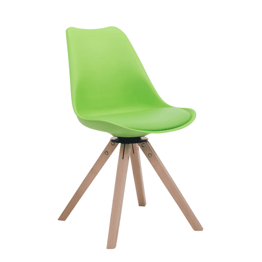 Silla para visitas Troyes Square Simil cuero Verde 56X48X84 cm