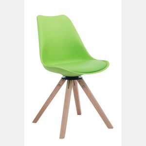 Silla para visitas Troyes Square Simil cuero Verde 56X48X84 cm
