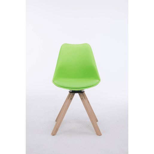 Silla para visitas Troyes Square Simil cuero Verde 56X48X84 cm