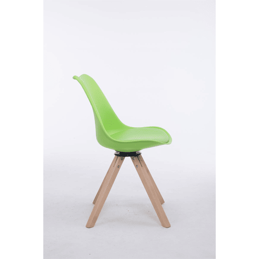 Silla para visitas Troyes Square Simil cuero Verde 56X48X84 cm