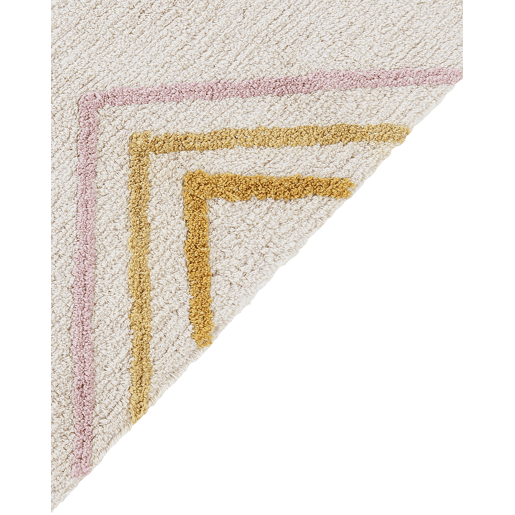 Tapete LASHE Branco creme 140 x 200 cm Algodão Tapete LASHE Branco creme 140 x 200 cm Algodão
