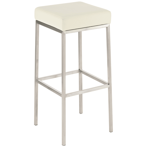Set De 2 Taburetes Montreal ~ Altura 80 cm Simil cuero Crema 37X37X80 cm