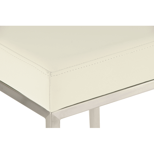 Set De 2 Taburetes Montreal ~ Altura 80 cm Simil cuero Crema 37X37X80 cm