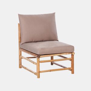 Poltrona modular de jardim CERRETO Madeira de bambu Taupe