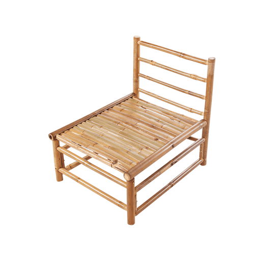 Poltrona modular de jardim CERRETO Madeira de bambu Taupe Poltrona modular de jardim CERRETO Madeira de bambu Taupe