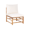 Poltrona modular de jardim CERRETO Madeira de bambu Branco creme