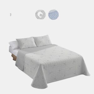 Colcha Bouti Estampada + Capas de Almofada Sintra 135cm Cama 235x260cm Donegal Collections