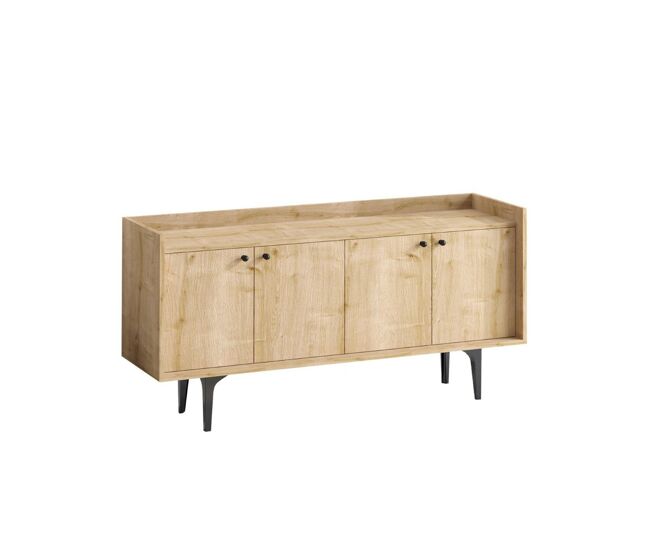 Aparador 4 puertas decorado roble zafiro l150 cm - navi