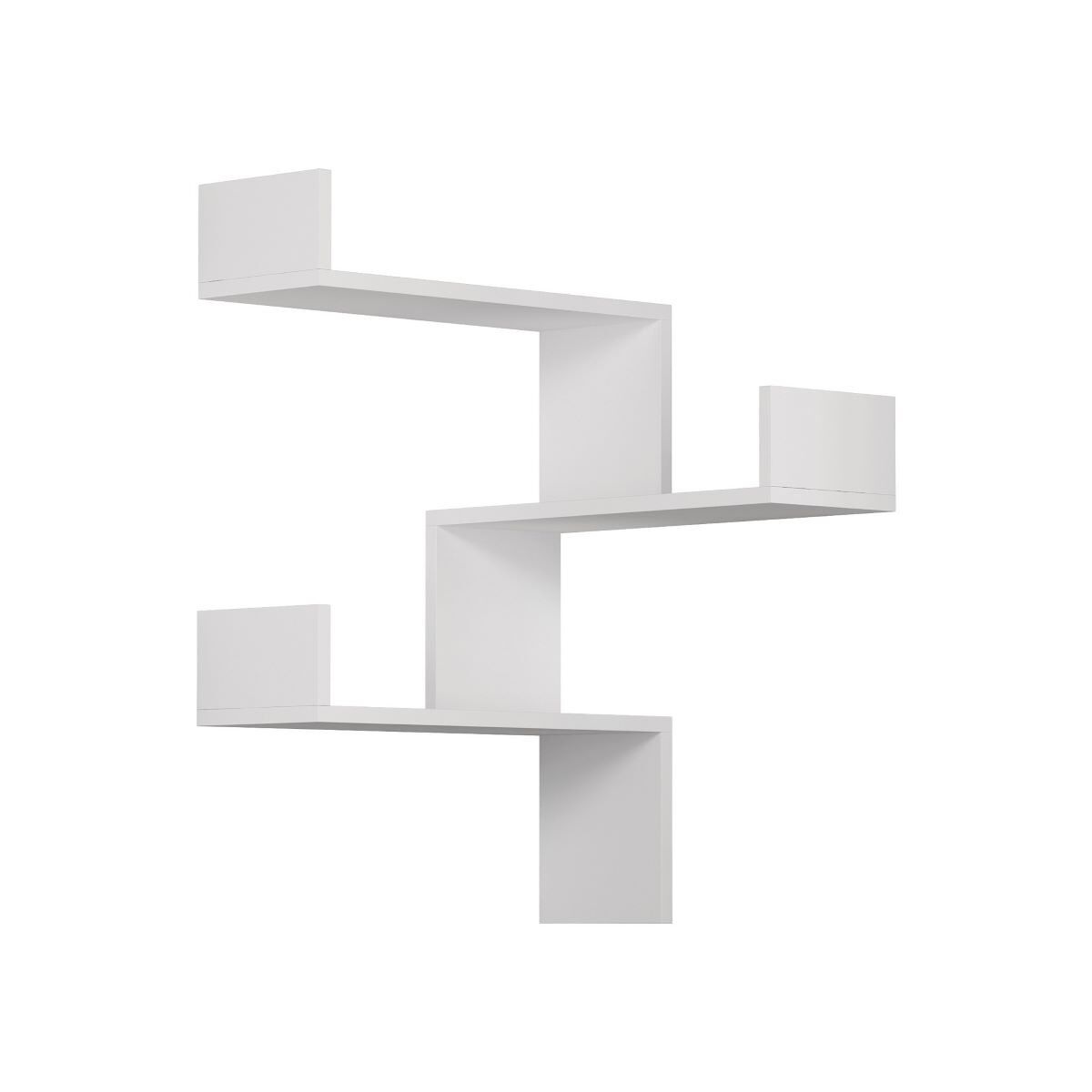 Estantería de esquina de pared con 3 estantes h90 cm - luska