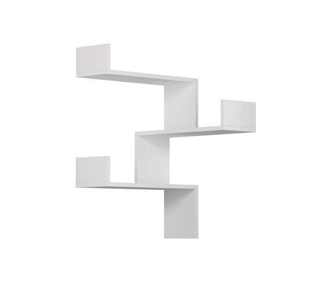 Estantería de esquina de pared con 3 estantes h90 cm - luska