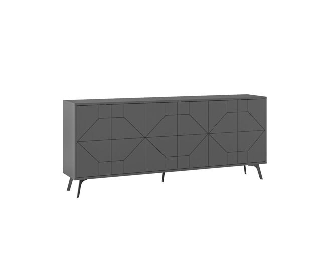Buffet 6 puertas antracita l184 cm - dune