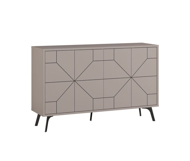 Buffet 4 puertas y puertas decoradas l123 cm - dune