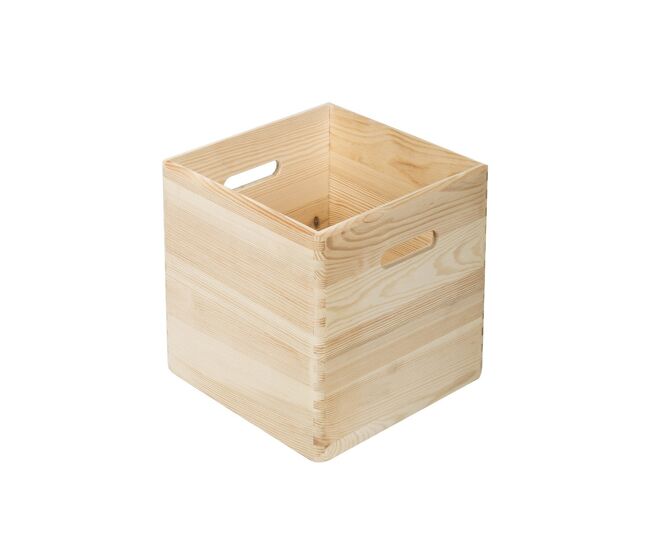 Cubo de pino macizo - l30 x alt30 cm