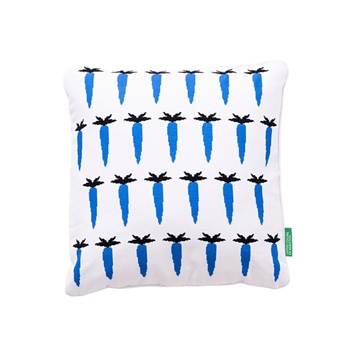 Cojin 40x40cm preenchimento 300gr Polyester 100% Cotton Canvas 300gsm Zanahoria Blue Benefit