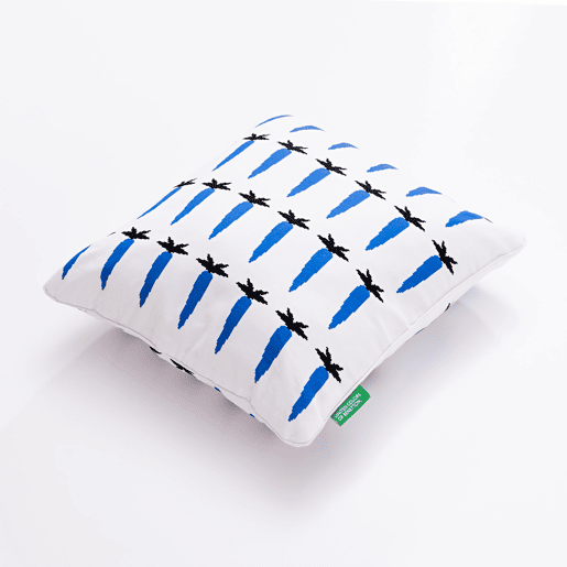 Cojin 40x40cm preenchimento 300gr Polyester 100% Cotton Canvas 300gsm Zanahoria Blue Benefit