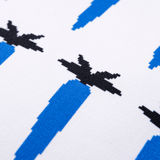 Cojin 40x40cm preenchimento 300gr Polyester 100% Cotton Canvas 300gsm Zanahoria Blue Benefit