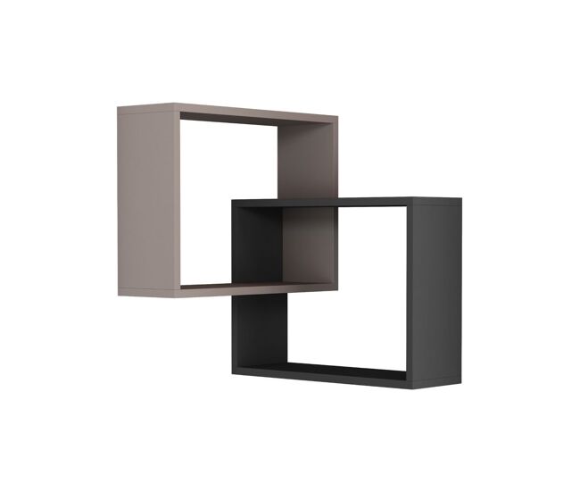 Estantería de esquina de pared 2 estantes H68 cm - Ring