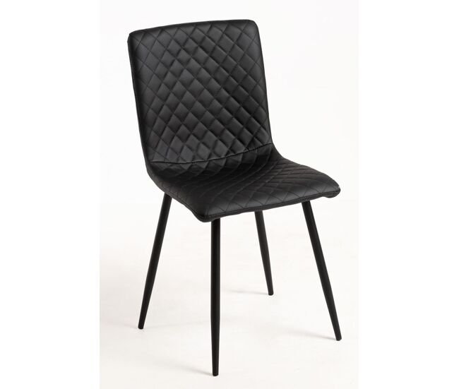 Silla rom polipiel - negro