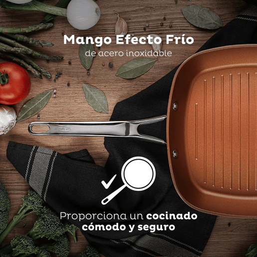 Conjunto de Frigideiras San Ignacio Cobre Aço inoxidável Alumínio Forjado 2 Peças