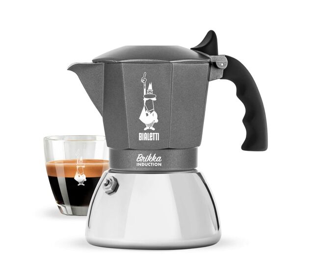 Cafetera italiana bialetti brikka aluminio