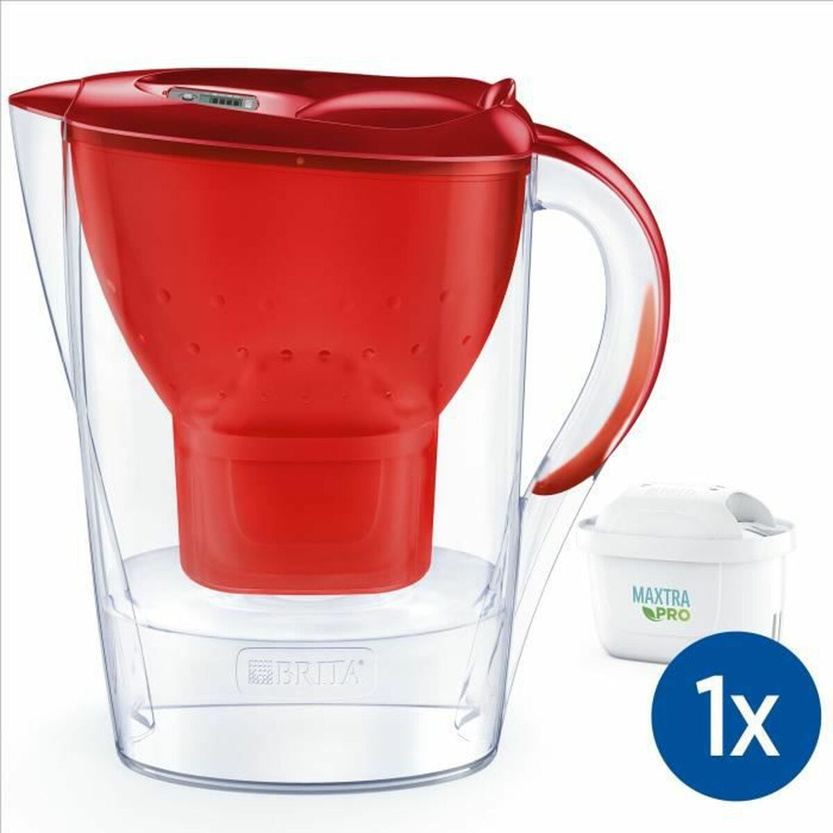Jarra filtrante brita marella rojo 2,4 l