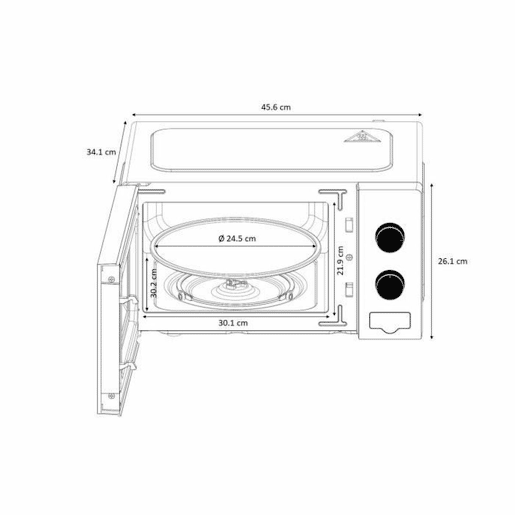 Microondas com Grill Oceanic MO20B11 20 L 20 L Microondas com Grill Oceanic MO20B11 20 L 20 L