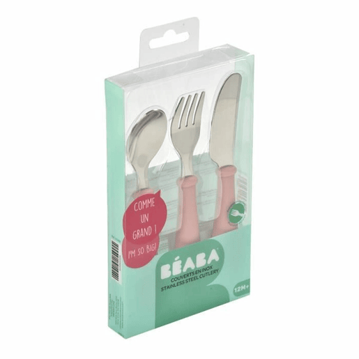 Talheres Béaba Cor de Rosa Aço inoxidável 3 Peças