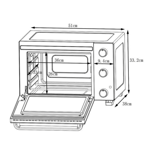 Mini forno elétrico Continental Edison CEMF35B4 1500 W 1500 W
