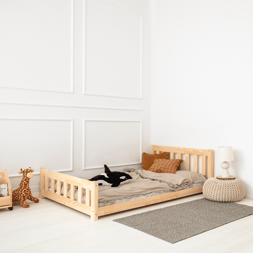 Cama 90x200 com estrado de ripas Adeline Bois