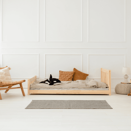 Cama 90x200 com estrado de ripas Adeline Bois