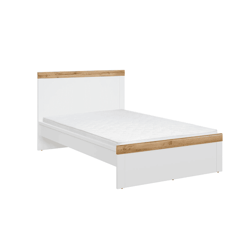 Cama 120x200 Hella Branco e Madeira Cama 120x200 Hella Branco e Madeira