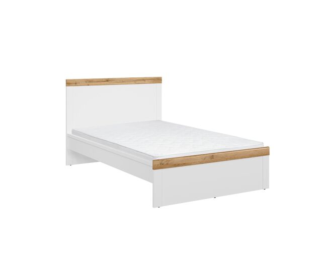Cama 120x200 hella blanca y madera