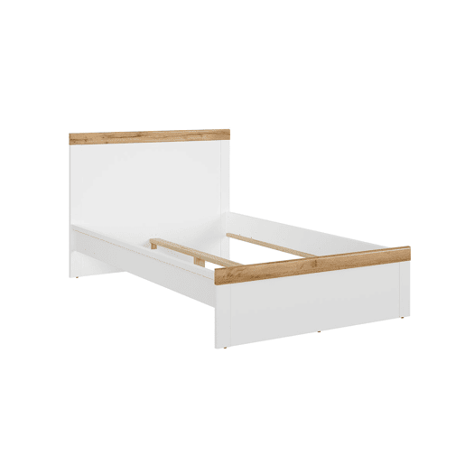 Cama 120x200 Hella Branco e Madeira Cama 120x200 Hella Branco e Madeira