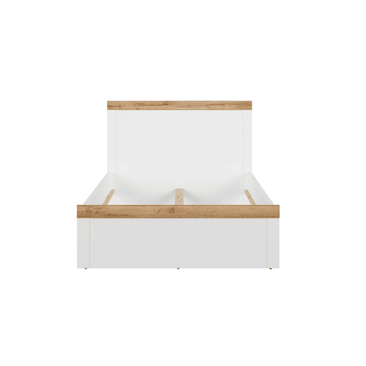 Cama 120x200 Hella Branco e Madeira Cama 120x200 Hella Branco e Madeira