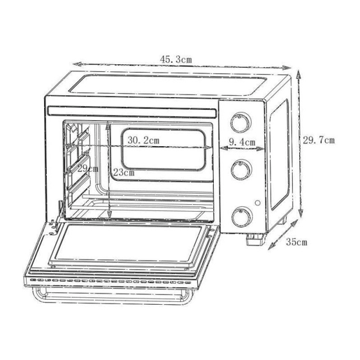 Mini forno elétrico Continental Edison CEMF22B 1300 W