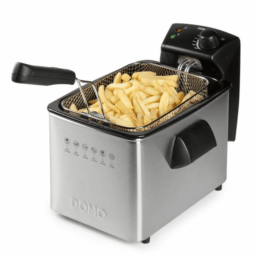 Fritadeira DOMO DO465FR 4 L 3000 W Prateado Aço