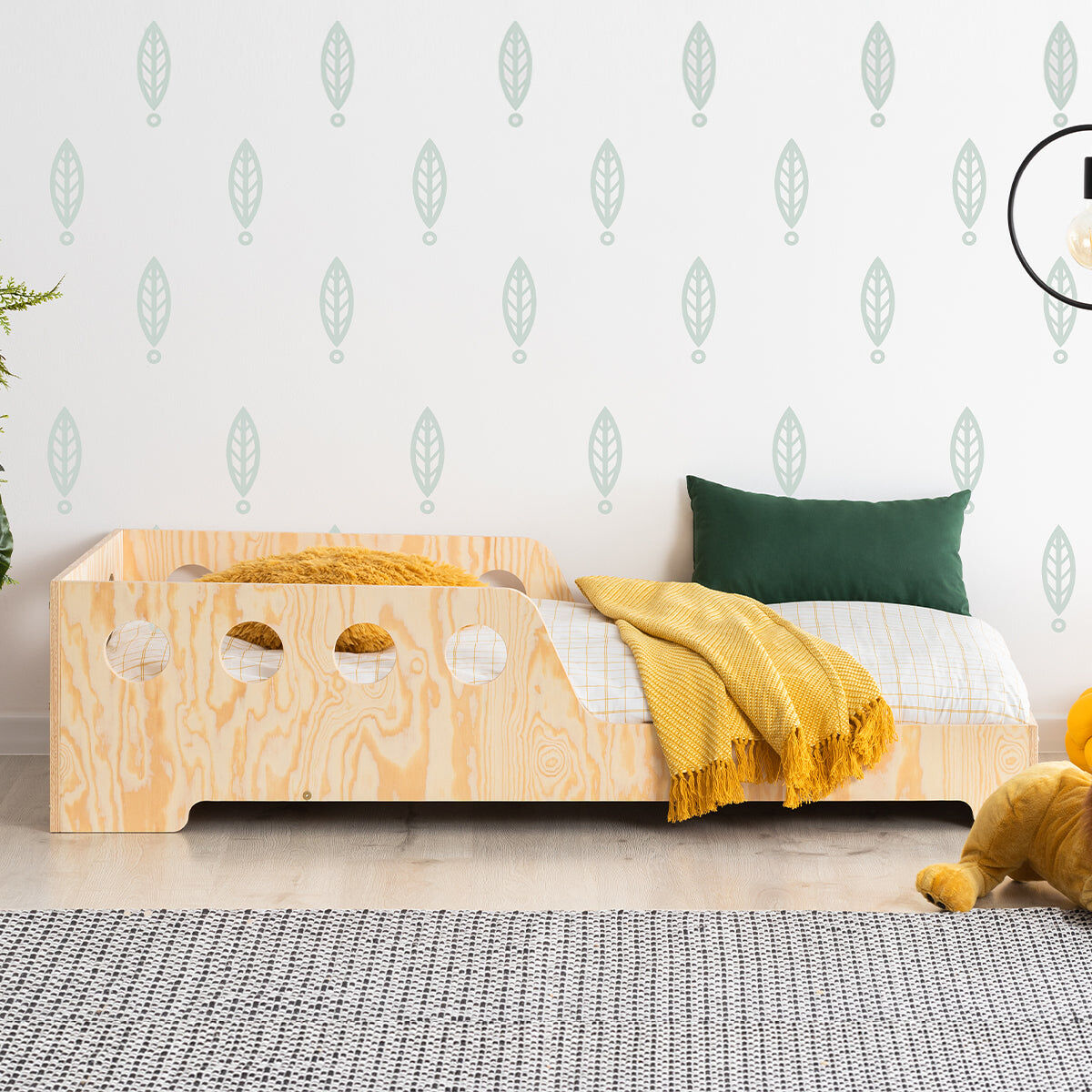 Cama 70x140 con somier adrien madera