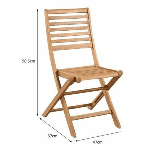 Tuinstoel 47 x 57,5 x 89,5 cm (2 Unidades)