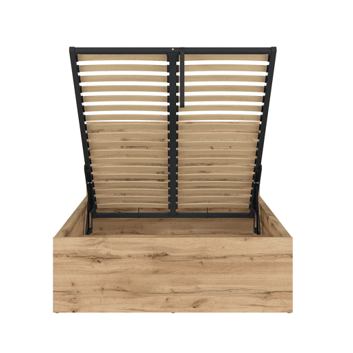 Cama box Edwin Madeira 120x200 com estrado de ripas