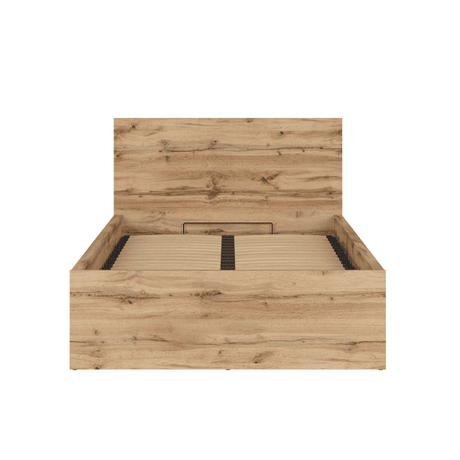 Cama box Edwin Madeira 120x200 com estrado de ripas