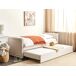 Beliani Cama nido Terciopelo LIBOURNE 102x220 Beliani Cama nido Terciopelo LIBOURNE 102x220 Rosa Talco
