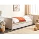 Beliani Cama nido Terciopelo LIBOURNE 102x220 Beliani Cama nido Terciopelo LIBOURNE 102x220 Rosa Talco