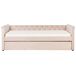 Beliani Cama nido Terciopelo LIBOURNE 102x220 Beliani Cama nido Terciopelo LIBOURNE 102x220 Rosa Talco