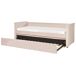 Beliani Cama nido Terciopelo LIBOURNE 102x220 Beliani Cama nido Terciopelo LIBOURNE 102x220 Rosa Talco